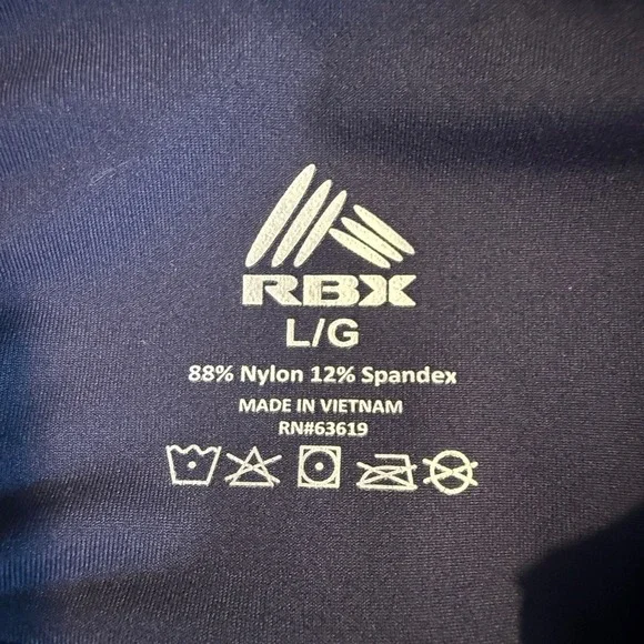 RBX Womens Navy Blue Capri Leggings‎ Size L/G Pockets Activewear Athletic - Picture 2 of 2